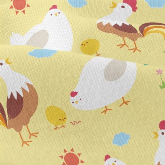 Rooster, Hen And Chicks Family Modern Jersey