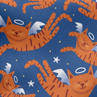 Smiling Angel Cat Jersey Backed Fleece