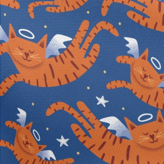 Smiling Angel Cat Pongee