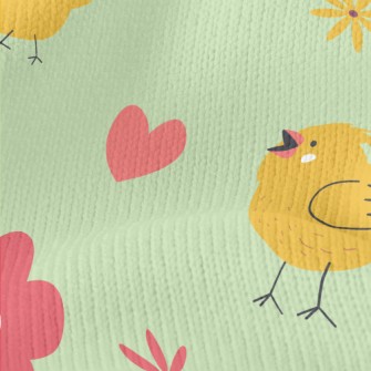 Chicks And Flowers Stretch Jersey