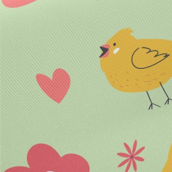 Chicks And Flowers Midweight Cotton Poplin