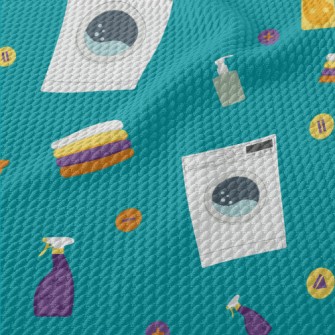Colorful Clothes Washing Machi Birdseye Piqué