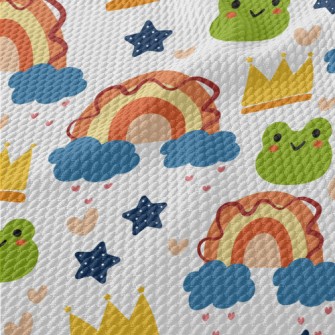 Rainbow Frog King Birdseye Piqué