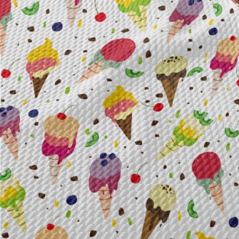 Colorful And Delicious Ice Cre Birdseye Piqué