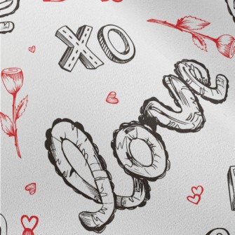 Creative XO Love Text Chiffon