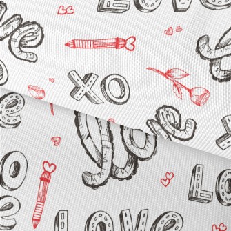 Creative XO Love Text Waterproof Oxford