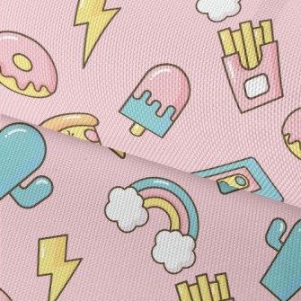 Pizza Donut Popsicles Waterproof Oxford