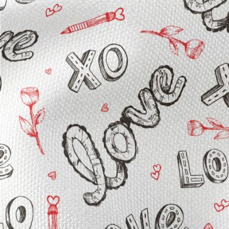Creative XO Love Text Waterproof Canvas