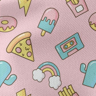 Pizza Donut Popsicles Waterproof Canvas