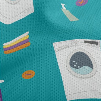 Colorful Clothes Washing Machi Athletic Mesh Flat Back