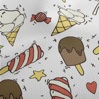 Delicious Ice Cream Popsicles Athletic Mesh Flat Back