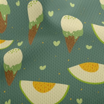 Melted Melon Ice Cream Athletic Mesh Flat Back