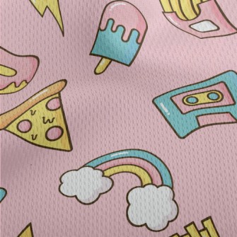 Pizza Donut Popsicles Athletic Mesh Flat Back