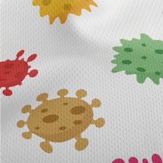 Colorful Viruses And Bacteria Athletic Mesh Flat Back