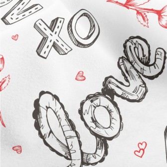 Creative XO Love Text Micro Fleece
