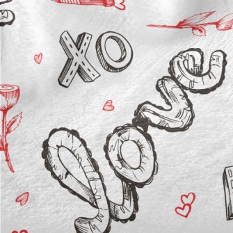 Creative XO Love Text Minky