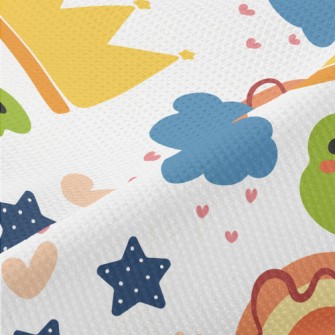 Rainbow Frog King Piqué