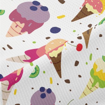 Colorful And Delicious Ice Cre Piqué