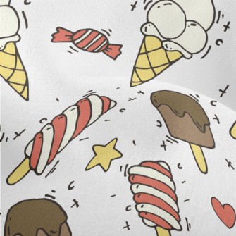 Delicious Ice Cream Popsicles Lightweight Performance Linen