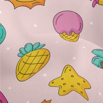 Crabs Playing On The Beach Lightweight Performance Linen