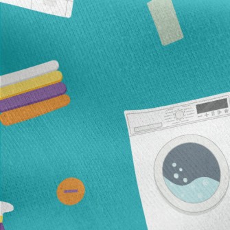 Colorful Clothes Washing Machi Jersey Backed Fleece