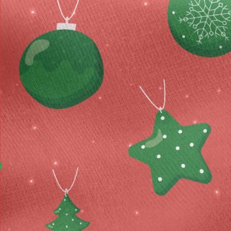 Christmas Tree Ball Ornament Jersey Backed Fleece