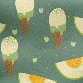 Melted Melon Ice Cream Jersey Backed Fleece