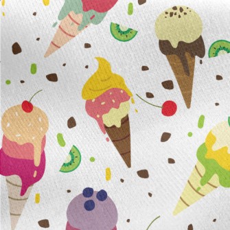 Colorful And Delicious Ice Cre Jersey Backed Fleece