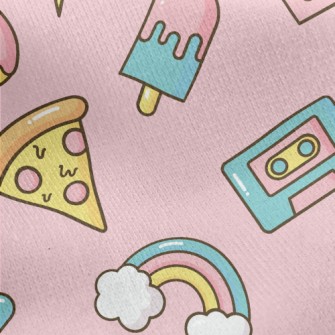 Pizza Donut Popsicles Jersey Backed Fleece