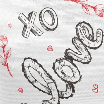 Creative XO Love Text Pongee