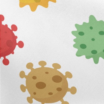 Colorful Viruses And Bacteria Pongee