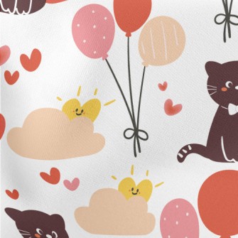 Bow Cat Lightweight Cotton Poplin