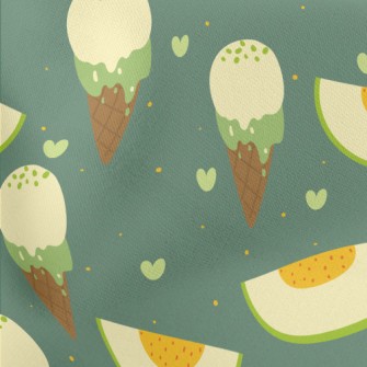 Melted Melon Ice Cream Lightweight Cotton Poplin