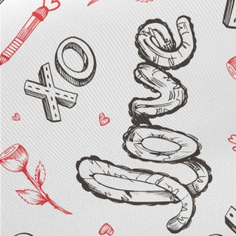 Creative XO Love Text Midweight Cotton Poplin