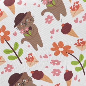 Gentleman Glasses Kitten Midweight Cotton Poplin