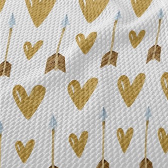 Gold Heart Arrow Birdseye Piqué