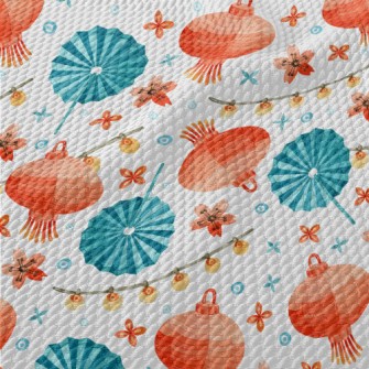 Retro Two-color Paper Lantern Birdseye Piqué