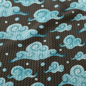 Chinese Wind And Cloud Birdseye Piqué