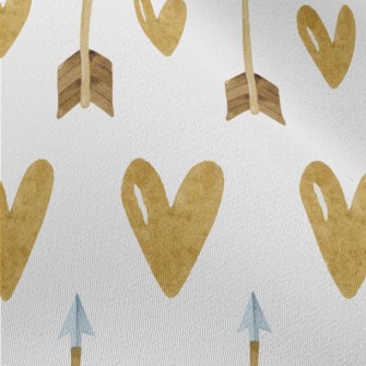 Gold Heart Arrow Chiffon