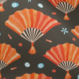 Watercolor Classical Fan Chiffon