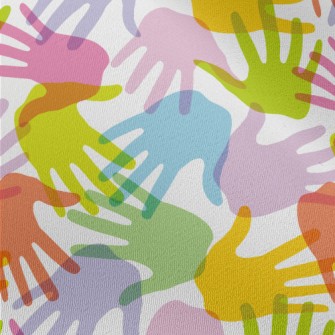 Artistic Colorful Hand Prints Chiffon