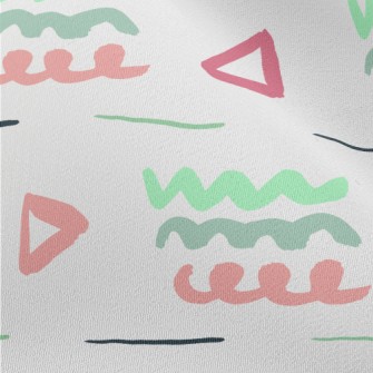 Curl Art Color Block Chiffon