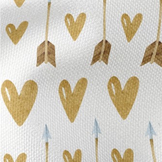 Gold Heart Arrow Waterproof Canvas