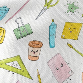 Scissors, Triangle Ruler, Stat Waterproof Canvas