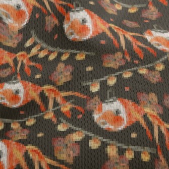 Goldfish Shaped Lantern Athletic Mesh Flat Back