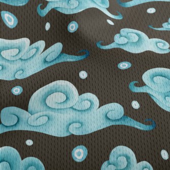 Chinese Wind And Cloud Athletic Mesh Flat Back