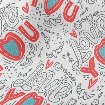 Cartoon Love You Text Terry