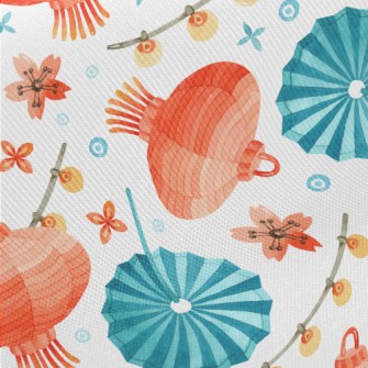 Retro Two-color Paper Lantern Twill