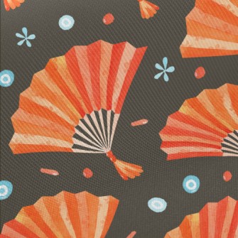 Watercolor Classical Fan Twill