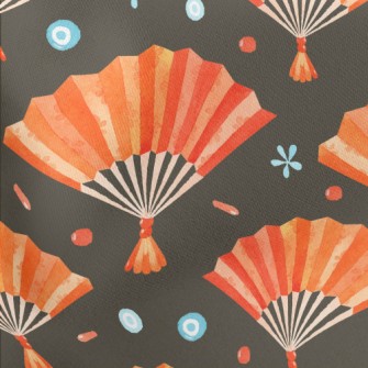 Watercolor Classical Fan Stretch Ponte
